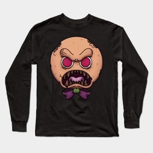 Evil Gingerbread Man Face Long Sleeve T-Shirt